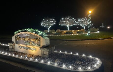 Greensborough Entry ground lights